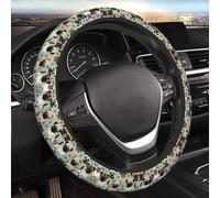 Car Elastic Steering Wheel Cover Universal 15 Inch Vehicle Stretch Steering Wheel Cover Protector Cute Chihuahua Pug Pattern Auto Protective Cover Novelty Car Interior Accessories for Men Women