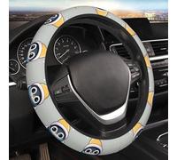 Car Elastic Steering Wheel Cover Universal 15 Inch Vehicle Stretch Steering Wheel Cover Protector Cute Penguin Print Auto Protective Cover Novelty Car Interior Accessories for Men Women