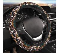 Car Elastic Steering Wheel Cover Universal 15 Inch Vehicle Stretch Steering Wheel Cover Protector Cute English Bulldog Auto Protective Cover Novelty Car Interior Accessories for Men Women