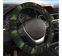 Car Elastic Steering Wheel Cover Universal 15 Inch Vehicle Stretch Steering Wheel Cover Protector Dark Green Landscape Nature Auto Protective Cover Novelty Car Interior Accessories for Men Women