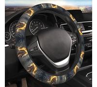 Car Elastic Steering Wheel Cover Universal 15 Inch Vehicle Stretch Steering Wheel Cover Protector Flame Horse Auto Protective Cover Novelty Car Interior Accessories for Men Women