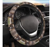 Car Elastic Steering Wheel Cover Universal 15 Inch Vehicle Stretch Steering Wheel Cover Protector German Shepherd Puppy Auto Protective Cover Novelty Car Interior Accessories for Men Women