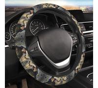 Car Elastic Steering Wheel Cover Universal 15 Inch Vehicle Stretch Steering Wheel Cover Protector Magic Pumpkin Night Auto Protective Cover Novelty Car Interior Accessories for Men Women
