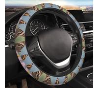 Car Elastic Steering Wheel Cover Universal 15 Inch Vehicle Stretch Steering Wheel Cover Protector Moth Butterfly Auto Protective Cover Novelty Car Interior Accessories for Men Women