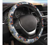 Car Elastic Steering Wheel Cover Universal 15 Inch Vehicle Stretch Steering Wheel Cover Protector Modern Vintage Floral Auto Protective Cover Novelty Car Interior Accessories for Men Women