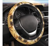 Car Elastic Steering Wheel Cover Universal 15 Inch Vehicle Stretch Steering Wheel Cover Protector Orange Frog Playing Banjo Auto Protective Cover Novelty Car Interior Accessories for Men Women