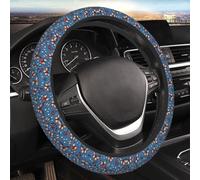 Car Elastic Steering Wheel Cover Universal 15 Inch Vehicle Stretch Steering Wheel Cover Protector Patriotic Butterfly Auto Protective Cover Novelty Car Interior Accessories for Men Women