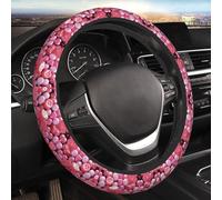 Car Elastic Steering Wheel Cover Universal 15 Inch Vehicle Stretch Steering Wheel Cover Protector Pink Candy Auto Protective Cover Novelty Car Interior Accessories for Men Women