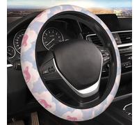Car Elastic Steering Wheel Cover Universal 15 Inch Vehicle Stretch Steering Wheel Cover Protector Pink Leopard Auto Protective Cover Novelty Car Interior Accessories for Men Women