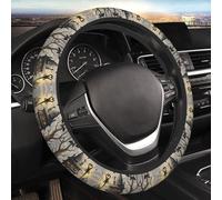 Car Elastic Steering Wheel Cover Universal 15 Inch Vehicle Stretch Steering Wheel Cover Protector Pumpkin Haunted House Auto Protective Cover Novelty Car Interior Accessories for Men Women