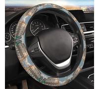Car Elastic Steering Wheel Cover Universal 15 Inch Vehicle Stretch Steering Wheel Cover Protector Roman Colosseum Italian Flag Auto Protective Cover Novelty Car Interior Accessories for Men Women