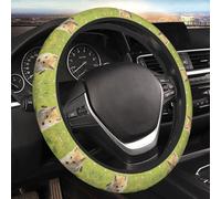 Car Elastic Steering Wheel Cover Universal 15 Inch Vehicle Stretch Steering Wheel Cover Protector Small Wolf Auto Protective Cover Novelty Car Interior Accessories for Men Women