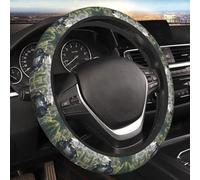 Car Elastic Steering Wheel Cover Universal 15 Inch Vehicle Stretch Steering Wheel Cover Protector Steam Train Auto Protective Cover Novelty Car Interior Accessories for Men Women