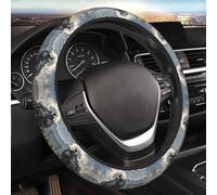Car Elastic Steering Wheel Cover Universal 15 Inch Vehicle Stretch Steering Wheel Cover Protector Steam Locomotive Train Auto Protective Cover Novelty Car Interior Accessories for Men Women