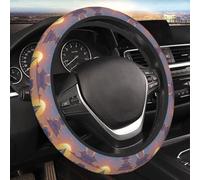 Car Elastic Steering Wheel Cover Universal 15 Inch Vehicle Stretch Steering Wheel Cover Protector Sunset and Sailboat Auto Protective Cover Novelty Car Interior Accessories for Men Women
