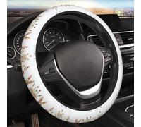Car Elastic Steering Wheel Cover Universal 15 Inch Vehicle Stretch Steering Wheel Cover Protector There is a Rabbit in the Yard Auto Protective Cover Novelty Car Interior Accessories for Men Women