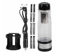 Car Electric Kettle,12V / 24V 95W 420ml Car Electric Kettle Travel Tea Mug Water Heating Cup Bottle,Holder Kitchen Travel Electric Kettle(Black)