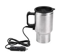 Car Electric Kettle, Acouto In-car Kettle Boiler 450ml Stainless Steel Travel Heating Cup Coffee Tea Car Cup Mug with 12V Charger