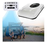 Car Electric RV Rooftop Air Conditioner 12V Portable Parking Dc Air Conditioning For SUV Motorhome Truck Camper Van Caravans Minivans(White)