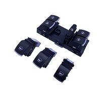 Car Electric Window Control Switch 5ND 959 857 5ND 959 855 Chrome Electric Power Master Window Switch Fits for Jetta For Golf MK5 MK6 For GTI For Rabbit(1PCS Left front)(1set)