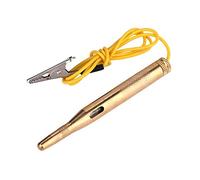 Car Electrical Circuit Tester, 6-12V Car Circuit Tester Voltage Test Pencil Diagnostic Tool Long Probe Test Pen with Vise Clip for Low Voltage Systems, Gold