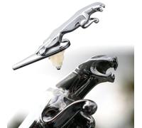 Car Emblem Badge Compatible with Jaguar I-PACE 2018-2025 - Bonnet Front Grille Rear Boot Logo Metal Stick-On or Screw-Fix Hood Mascot - Durable Car Accessory Upgrade,Bonnet Screw-Chrome