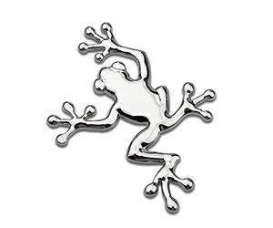 Car Emblem Badge Logo Car Emblems Decorations Car Decals Car Logo Personality 3D Stereo Metal Laid Draw Laot Car Modified Creative Tail Value Fun Decorative Stickers-Silver - Frog Zinc Alloy Plating