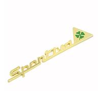 Car Emblem Badge Sticker for Alfa Romeo Stelvio Quadrifoglio 949, 3D Replacement Logo for Car Grille Bonnet Boot Auto Styling Accessory,Golden-green