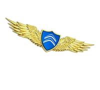 Car Emblem Badge Sticker for Citroën C3, 3D Replacement Logo for Car Grille Bonnet Boot Auto Styling Accessory,Gold Wing Blue Label