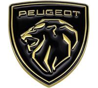 Car Emblem Badge Sticker for Peugeot 1007 Enfant Terrible 2007-2009, 3D Replacement Logo for Car Grille Bonnet Boot Auto Styling Accessory,Gold-Black