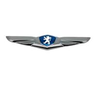 Car Emblem Badge Sticker for Peugeot Bipper 2008-2017, 3D Replacement Logo for Car Grille Bonnet Boot Auto Styling Accessory,Silver Wing Blue Label