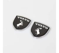 Car Emblem Badge Stickers, Front Bumper Grille Trunk Letter Emblem Decorations Styling Accessories for Volvo 3D,Black