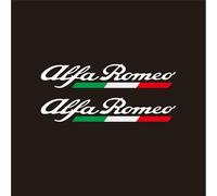Car Emblem for Alfa Romeo 4C Giulia Giulietta GT MiTo Stelvio Tonale Junior 2pcs, Car Letters Decal Replacement 3D ABS Signs Badge Decal Grill Front Rear Trunk Logo Auto Decorative,White