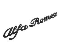 Car Emblem for Alfa Romeo 4C Giulia Giulietta GT MiTo Stelvio Tonale Junior, Car Letters Decal Replacement 3D ABS Signs Badge Decal Grill Front Rear Trunk Logo Auto Decorative,Black