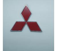 Car Emblem for Mitsubishi Colt 2008-2012,ABS Logo Automotive Front and Rear 3D Badge Car Decoration Styling Accessories,Red-L