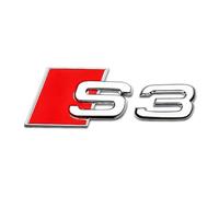Car Emblem for S3 RS3 S4 RS4 S5 RS5 S6 RS6 S7 RS7 S8 RS8 v6,Auto Racing Sport Sticker 3d Car Logo Stickers,Silver S3