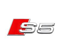 Car Emblem for S3 RS3 S4 RS4 S5 RS5 S6 RS6 S7 RS7 S8 RS8 v6,Auto Racing Sport Sticker 3d Car Logo Stickers,Silver S5