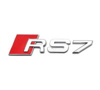 Car Emblem for S3 RS3 S4 RS4 S5 RS5 S6 RS6 S7 RS7 S8 RS8 v6,Auto Racing Sport Sticker 3d Car Logo Stickers,Silver RS7