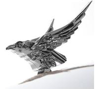 Car Emblem Ornament - 3 D Self Adhesive Eagle Badge, Chrome Sculpture Sticker | Vehicle Styling Hood Ornaments for Trucks Suv Sedan Auto Exterior Decoration Accessories Automotive