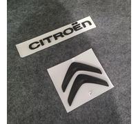 Car Emblems for Citroen C1 2014-2022,Metal Logo Badge Original Quality Badge Decal Selfadhesive Emblem Sticker 3D Emblem Ornaments Car Accessories,Black-Logo+Letters