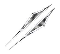 Car Emblems For Nissan Qashqai, Waterproof Door Side Wing Badges Decals Self-Adhesive Logo Badge Body Styling Decorative Accessories,A/Silver-Carbon fiber