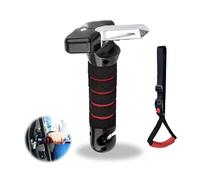 Car Emergency Kit, 4-in-1 Car Cane Mobility Aid with Adjustable Standing Support Handle, Car Window Breaker, Seatbelt Cutter, LED Light, Grab Handle, Portable Car Escape Tool for Disabled and Elderly