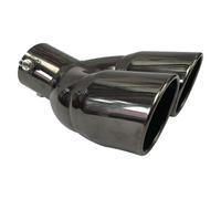 Car End Pipe Tail Car Bent Dual Exhaust Tip Bolt-on Slant Cut Tailpipe Muffler Black Titanium Exhaust Pipe