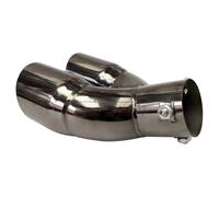 Car End Pipe Tail Car Bent Dual Exhaust Tip Bolt-on Slant Cut Tailpipe Muffler Tip Black Titanium Exhaust Pipe