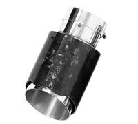 Car End Pipes 1 Pcs Glossy Forge Carbon Fiber Black 304 Stainless Steel Muffler Tip Universal Exhaust Pipe Nozzle For Muffler Tips Tail Pipe Exhaust Pipe Cap(ID54MMOD89MM)