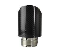 Car End Pipes 1 Pcs Universal Car Carbon Fibre Tail Throat Stainless Steel Burnishing Twill Glossy Muffler Exhaust Nozzle Tip End Pipes(60mm-114mm)