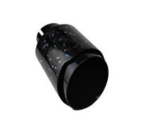 Car End Pipes 1 Pcs Universal Car Forged Carbon Fibre Stainless Steel Silencer Glossy Muffler Exhaust Nozzle Tip(Blue 76.2mm-101mm)