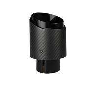 Car End Pipes 1 Pcs Universal Stainless Steel Bright Black Twill Matte Car Carbon Fibre Tail Throat(70mm-101mm)