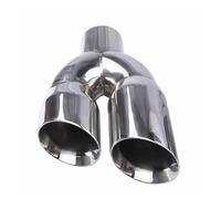 Car End Pipes 1 Pcs Universal Stainless Steel Y-Shaped Muffler Tip Double Exit Exhaust Pipe 63-76mm 63-89mm 76-102mm Car Decoration(76mm-102mm)
