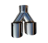 Car End Pipes 1 Pcs Universal Tail Throat Silencer Length Y-Shaped Double Out Twill Glossy Exhaust Muffler Tip(76.2mm-101mm-Right)